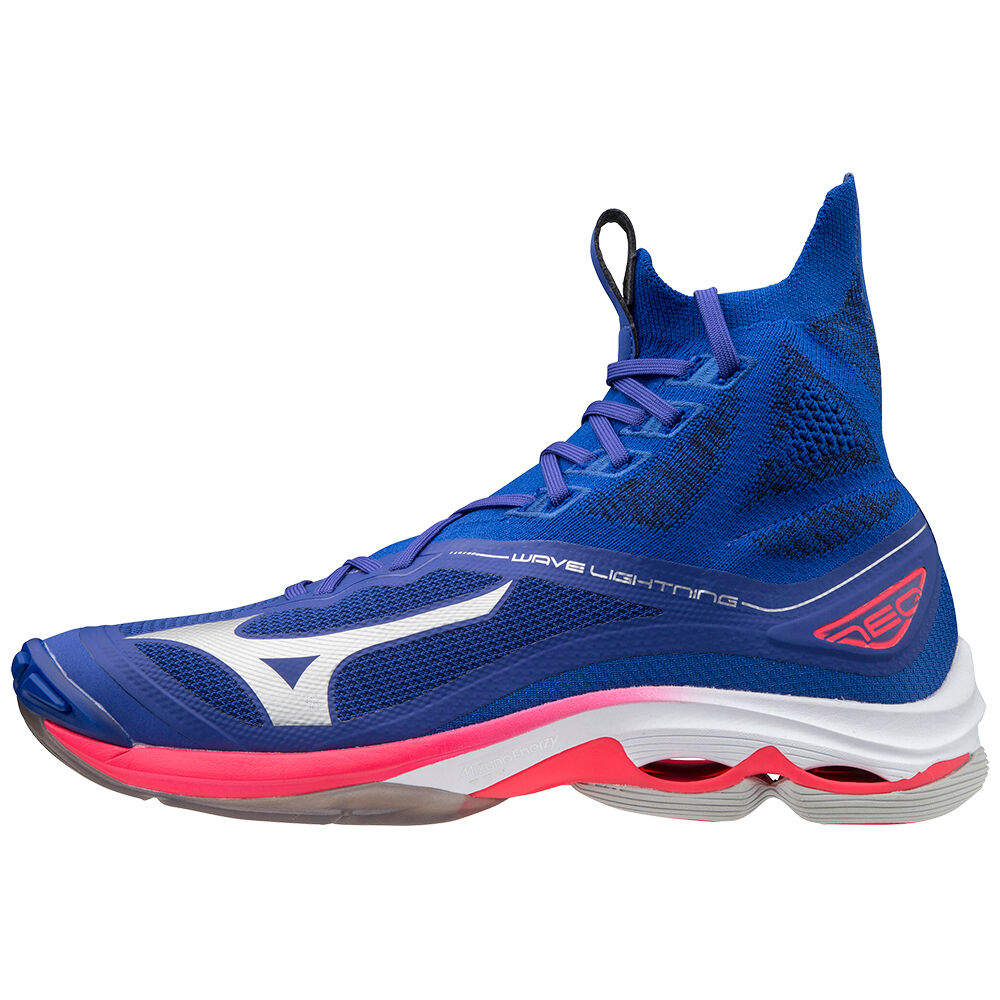 Mens Mizuno Wave Lightning Neo Volleyball Shoes Blue/Pink Silver Philippines (MSNKJW016)